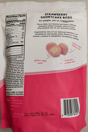 Strawberry Shortcake Bites, Shortbread Cookie With a Sweet Strawberry Creme, 20 Ounces, Resealable Bag