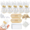 Misdary 50 Set Wedding Almond Candy Favors for Guests Include Ring and Tulle Bag DIY Marzipan Souvenirs for Engagement Bridal Sh
