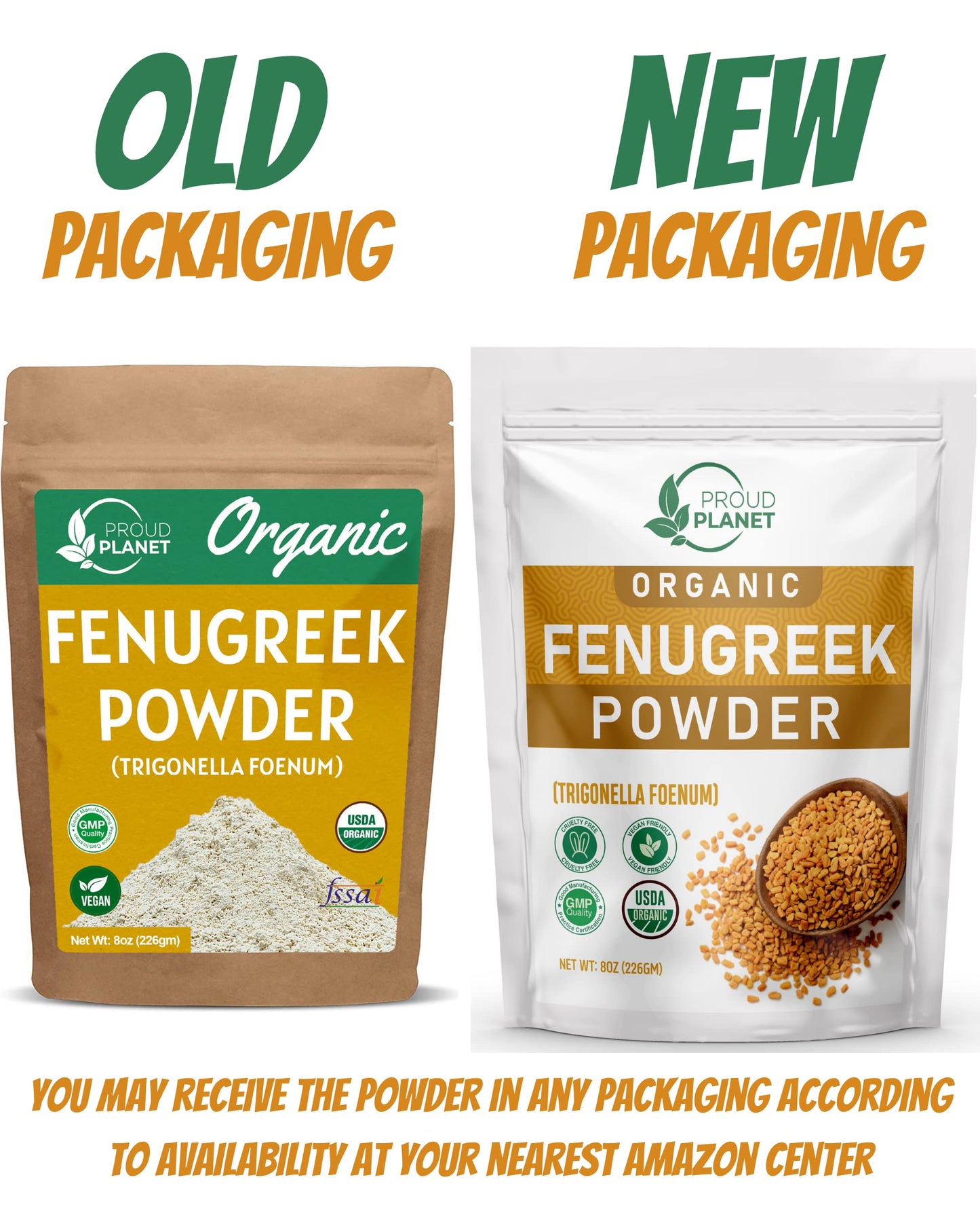 Organic Fenugreek Powder 8Oz (226G) For Health, Skin & Hair Methi Seeds Powder | Non Gmo & Gluten Free | Usda Certified By Proud