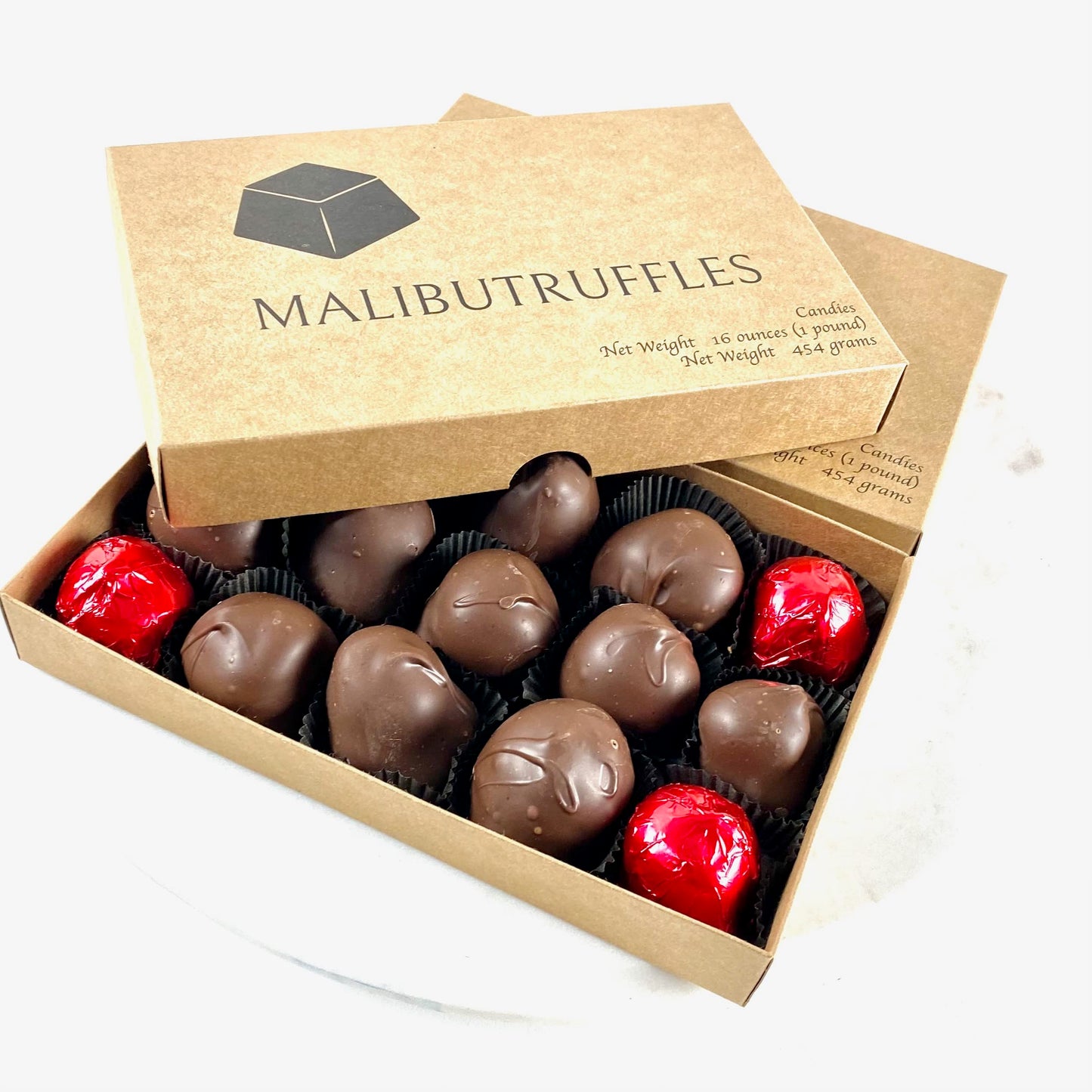 MalibuGift Chocolate Covered Cherries with Liquid Filling, 1 Pound, Hand Dipped in Milk Chocolate