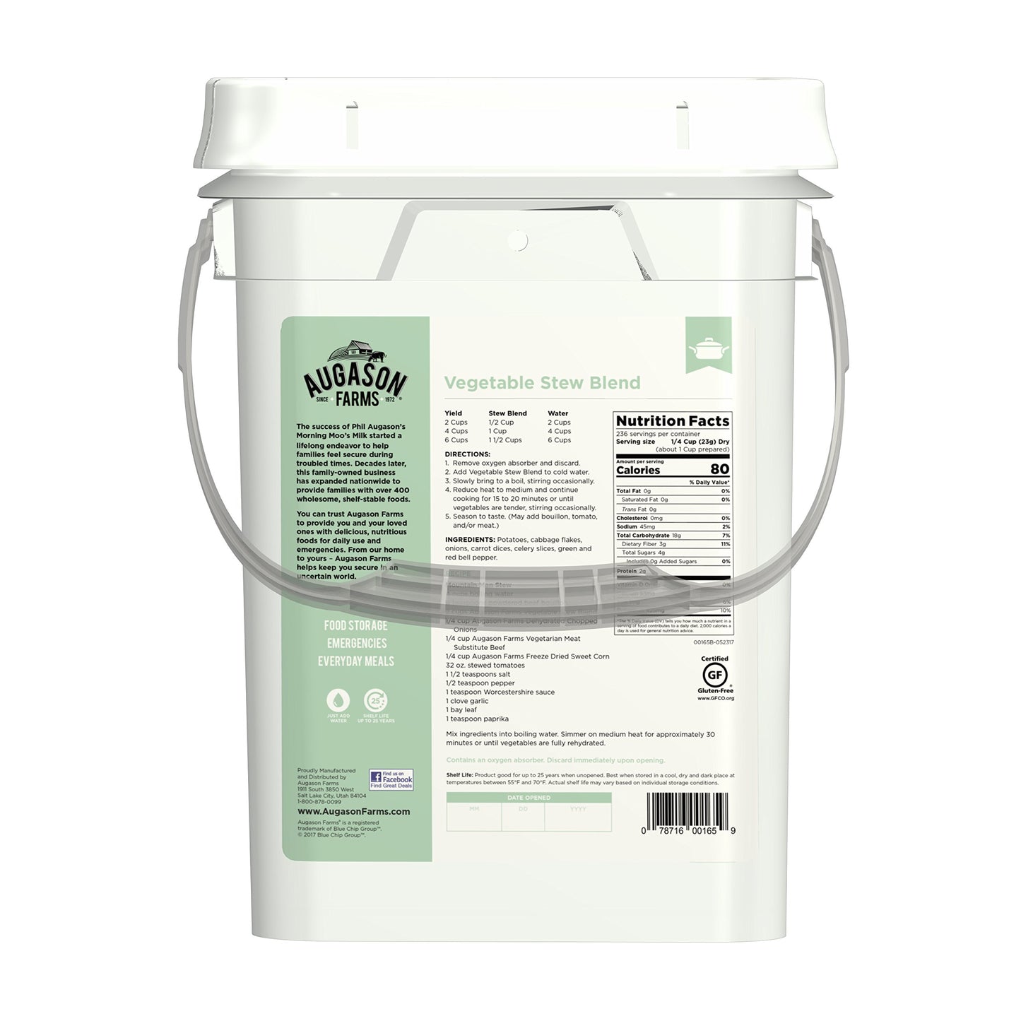 Augason Farms Vegetable Stew Blend Certified Gluten Free