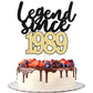Gyufise 1Pcs Legend Since 1989 Cake Topper Glitter Thirty Five Happy 35Th Birthday Cake Pick Cheers To 35 Years Cake Decoration