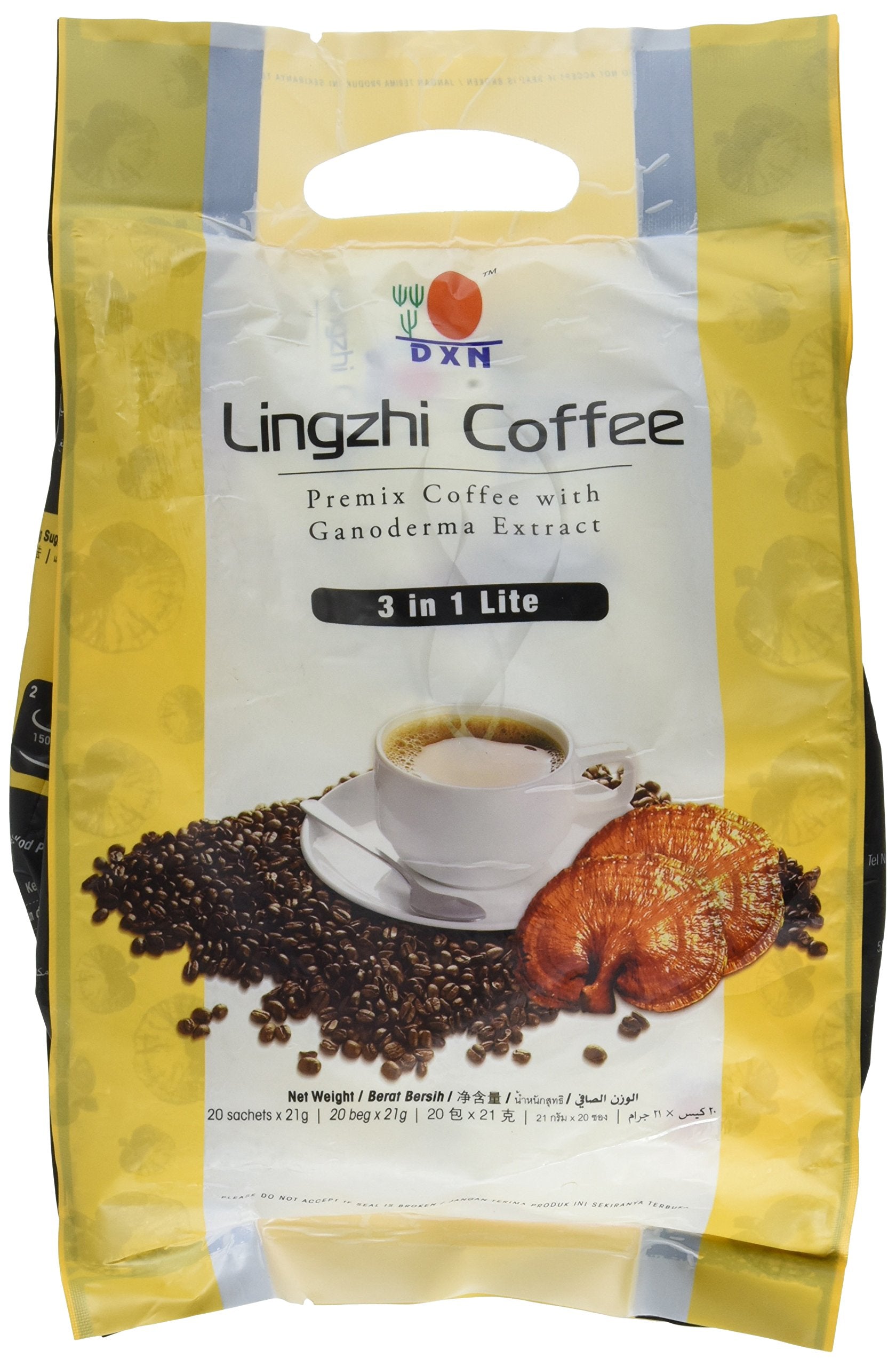 Dxn Lingzhi Lite Coffee 3 In 1 With Ganoderma (20 Sachets)