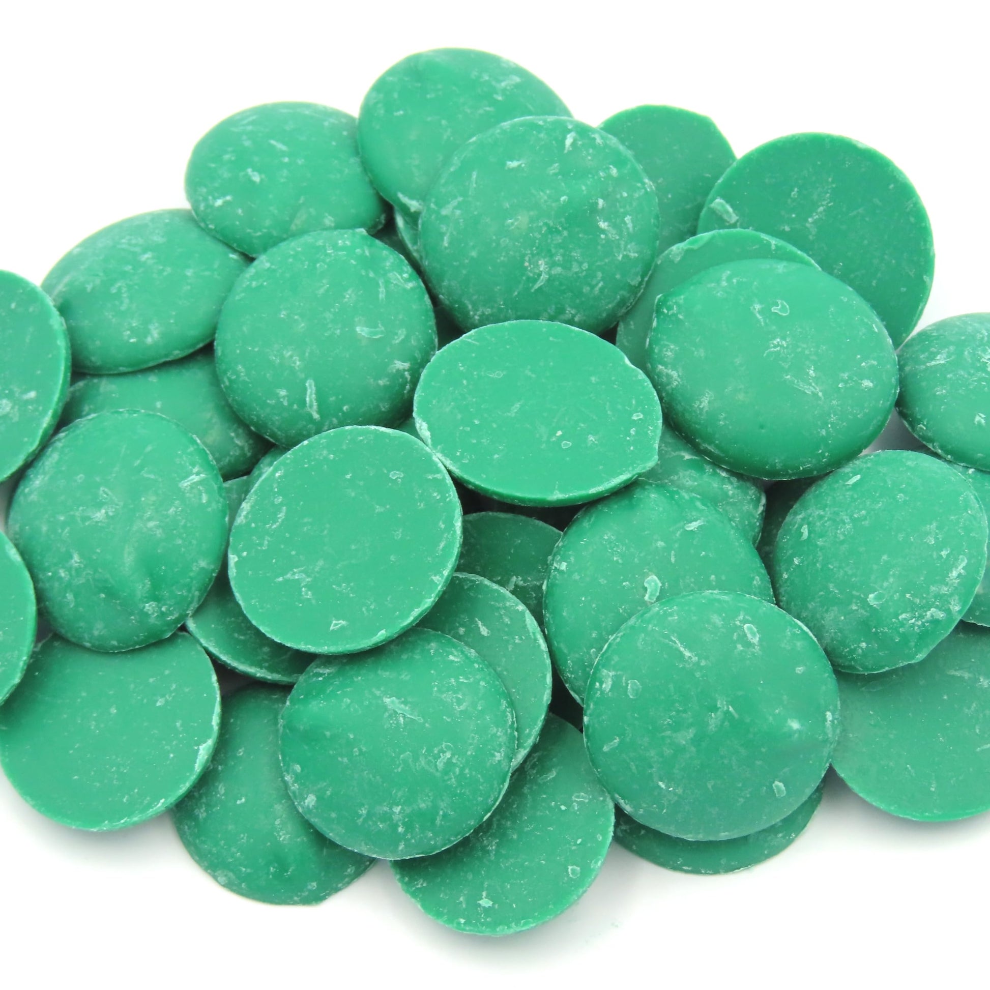 Merckens Coating Wafers  Dark Green Melting Chocolate  1 Pound Package