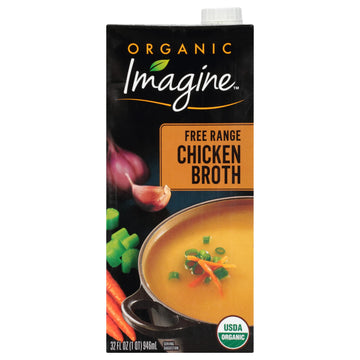 Imagine Organic Free Range Chicken Broth, 32 Fl Oz (Pack Of 6)