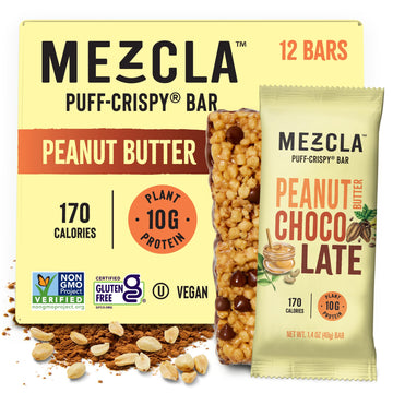 Mezcla Vegan Protein Bars, Gluten Free Snack Made With Pea Protein, Chocolate Chips And Other Premium Ingredients, Healthy Snack