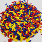 Ncs Red, Yellow, And Dark Blue Edible Jimmies Sprinkles, 8 Ounces - Great For Cupcakes, Cookies, Cakes, Cakes Pops, Donuts
