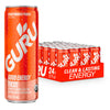 GURU Peach Mango Punch Organic Energy Drinks  Clean Energy Drink with Plant Based Natural Caffeine from Green Tea + Focus with L Theanine  Gluten Free and Vegan  140MG Caffeine  12oz (Pack of 24)