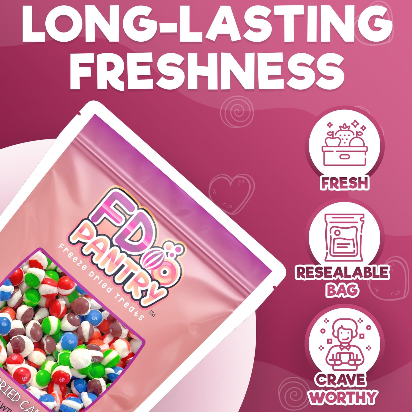 Fruit Crunch Wildberry - Freeze Dried Candy, 10 Oz - Assorted Wild Berry Flavors, Large Pouch - Ideal Gift Snack Treat