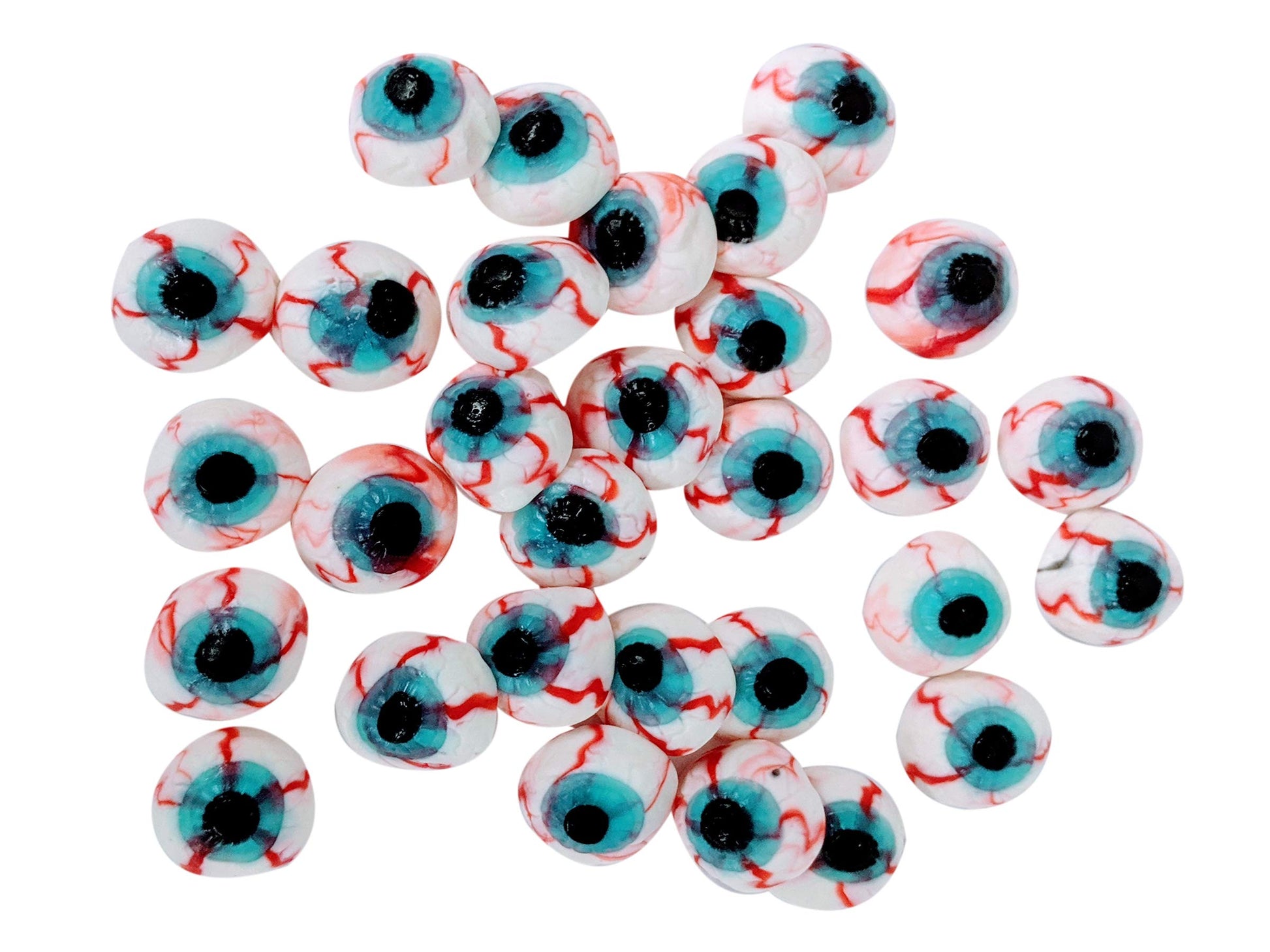 Gummy Eyeballs - 3 LB Resealable Stand Up Candy Bag - Halloween Themed Bloody Eyeball Gummies - Scary Novelty Candy for Trick or