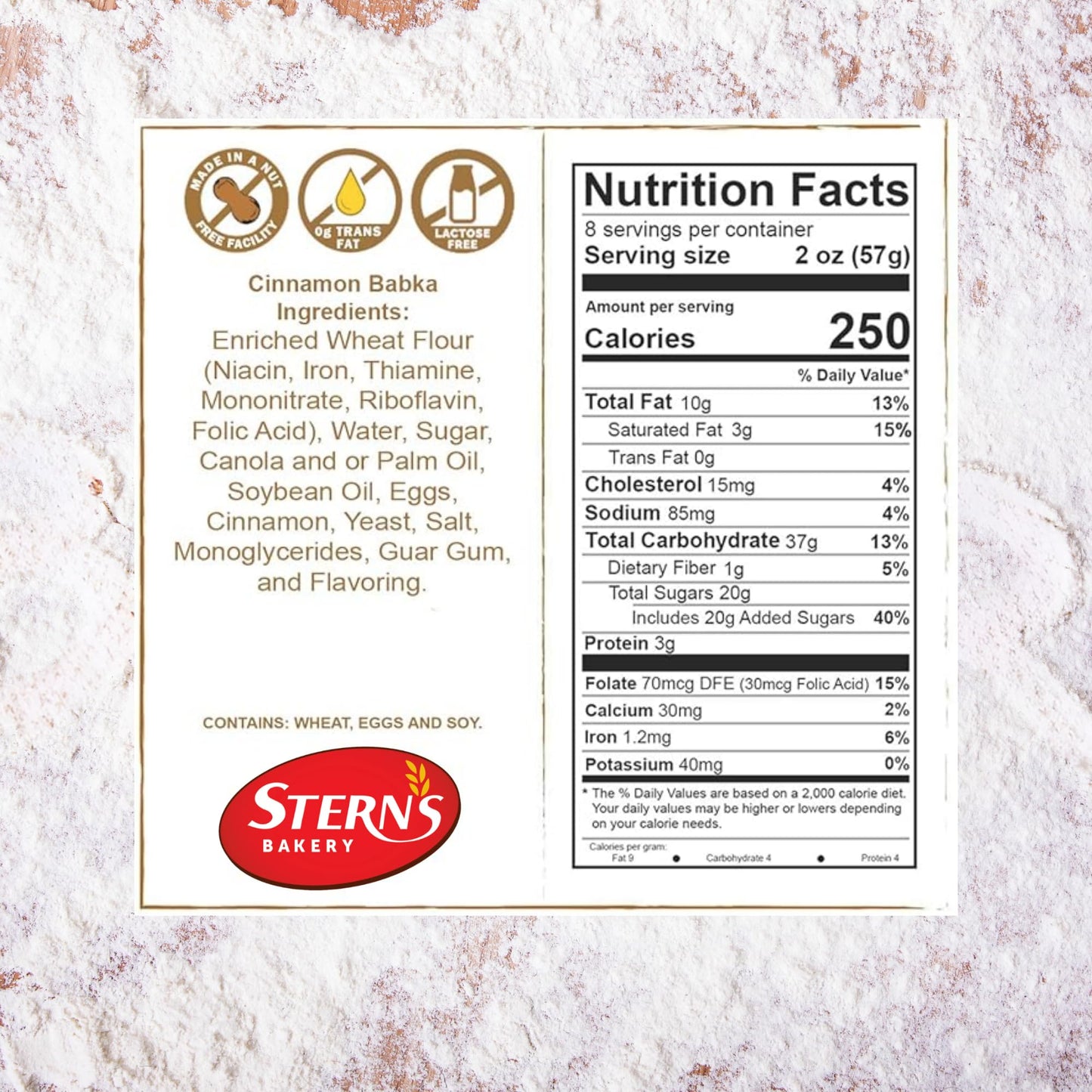 Cinnamon Bread | Babka Cinnamon Cake | Traditional Babka Bread | Kosher & Nut Free | Baked Fresh Daily | 16 Oz, Sterns Bakery