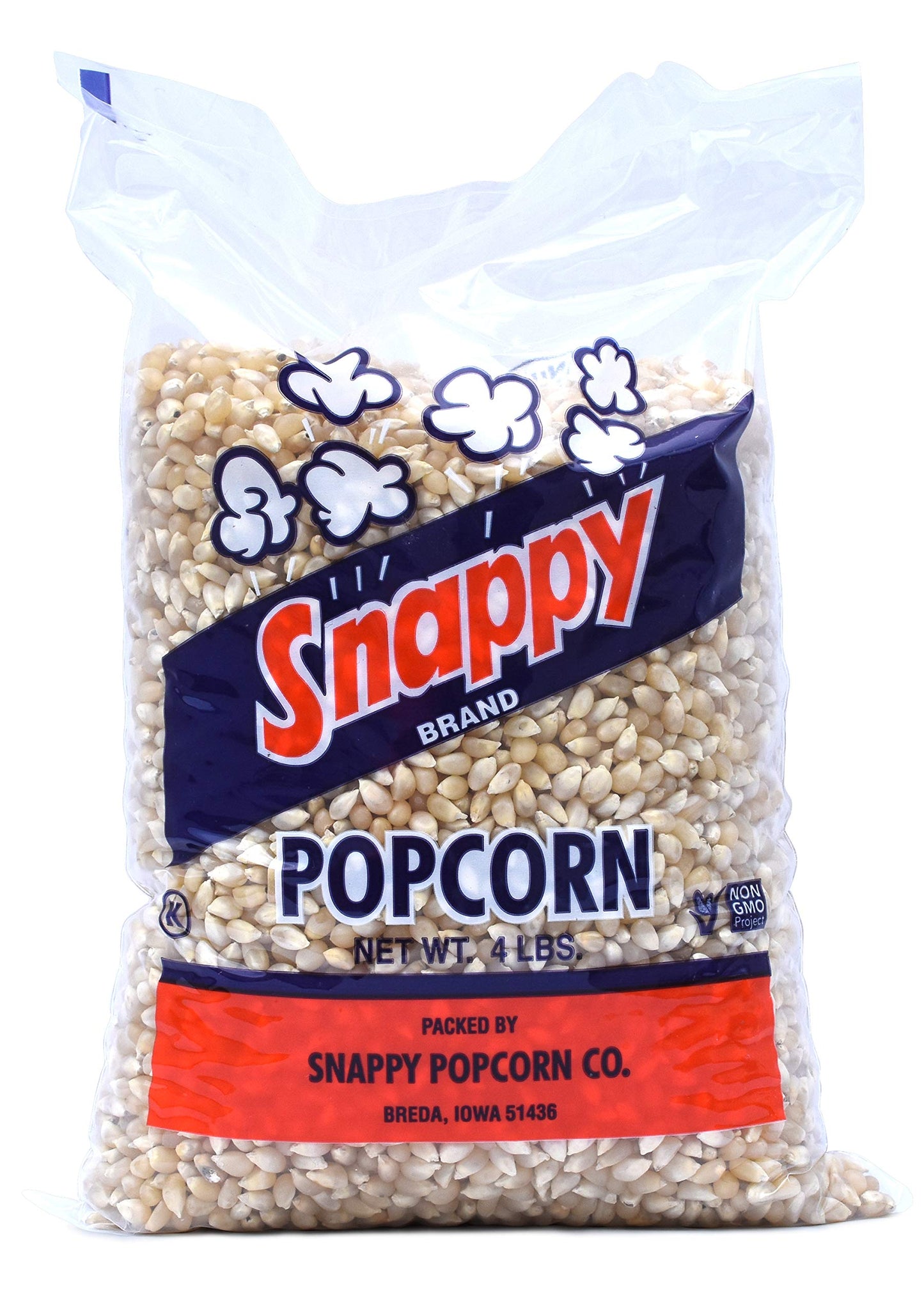 Snappy White Popcorn Kernels, 4Lb Bags, 6 Pack