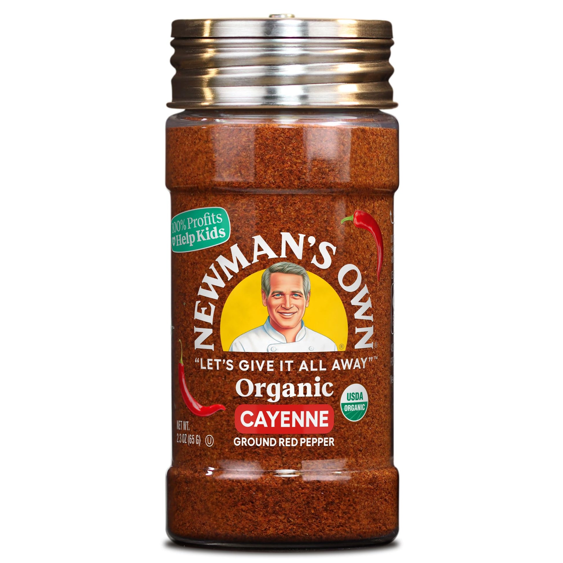 Newman's Own Organic Ground Cayenne Pepper, Ideal for rubs, chili, stews, and hot sauces, USDA Certified Organic, Non-GMO, Koshe
