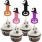 24 Pcs Halloween Bachelor Party Cupcake Toppers Glitter Ghost Witch Hat Bachelorette Cupcake Picks Hen Funny Party Cake Decorati