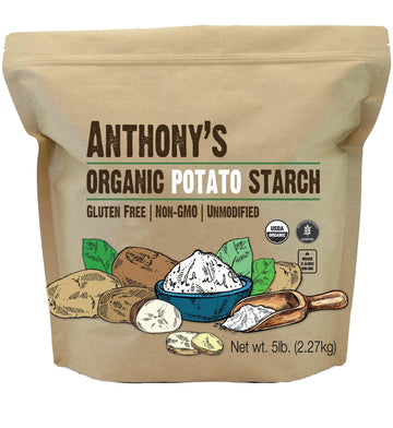 Anthony'S Organic Potato Starch, Unmodified, 5 Lb, Gluten Free & Non Gmo, Resistant Starch