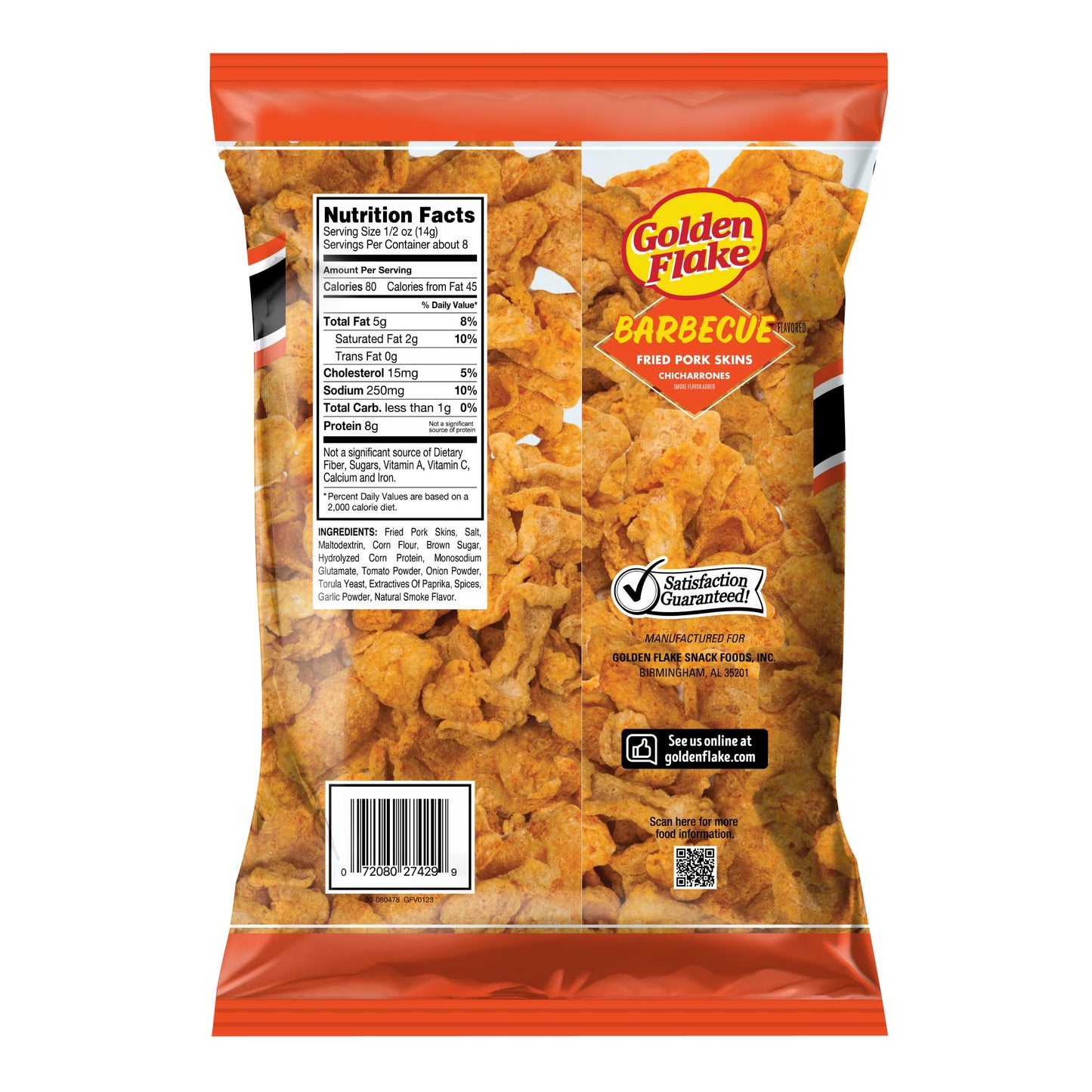 Golden Flake BBQ Pork Rinds  4 oz Bags (Pack of 12) - Crunchy Barbecue Pork Skins - Gluten-Free  Low Carb  Keto Snack - Southern-Style Bold BBQ Flavor