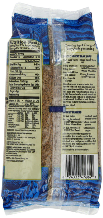Organic Flax Seeds 16 Ounces (Case of 6)