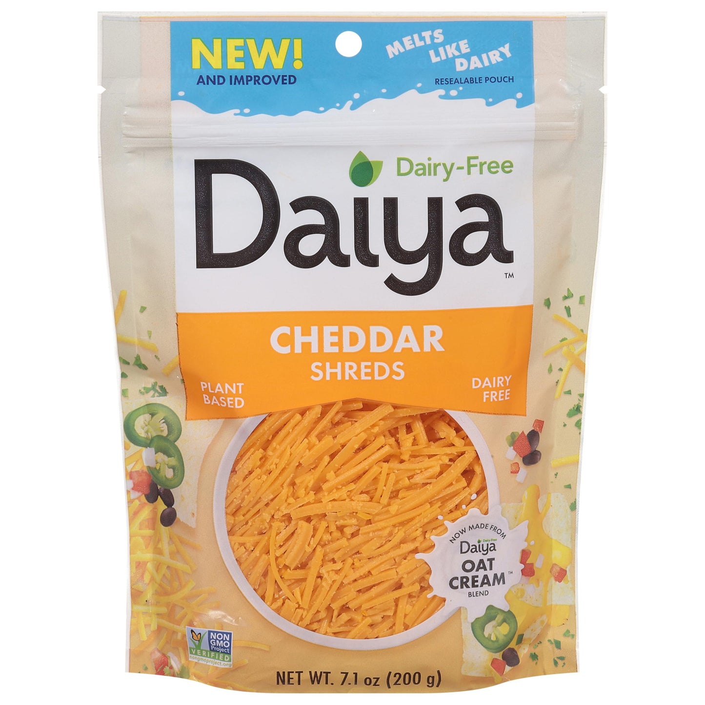 Daiya, Dairy Free Cutting Board Cheddar Style Vegan Cheese Shreds, 7.1 Ounce