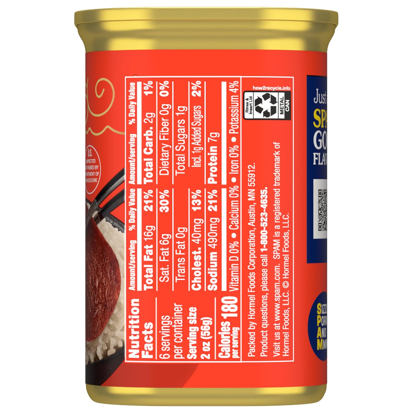 SPAM Gochujang Flavored  Shelf Stable  12 oz Can (Pack of 8)