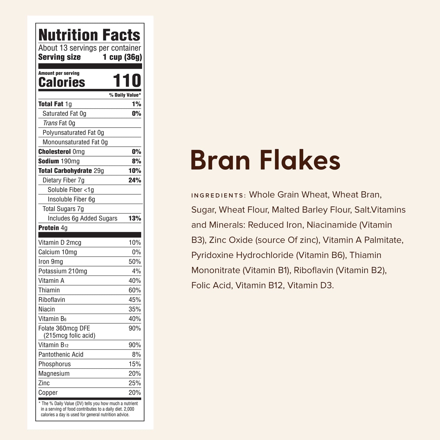 Bran Flakes Breakfast Cereal - 16 Oz (Pack of 4)