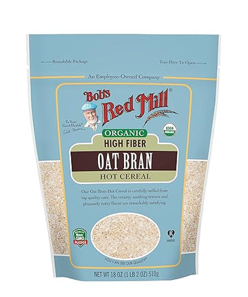 Bobs Red Mill Organic High Fiber Oat Bran Hot cereal 18-ounce