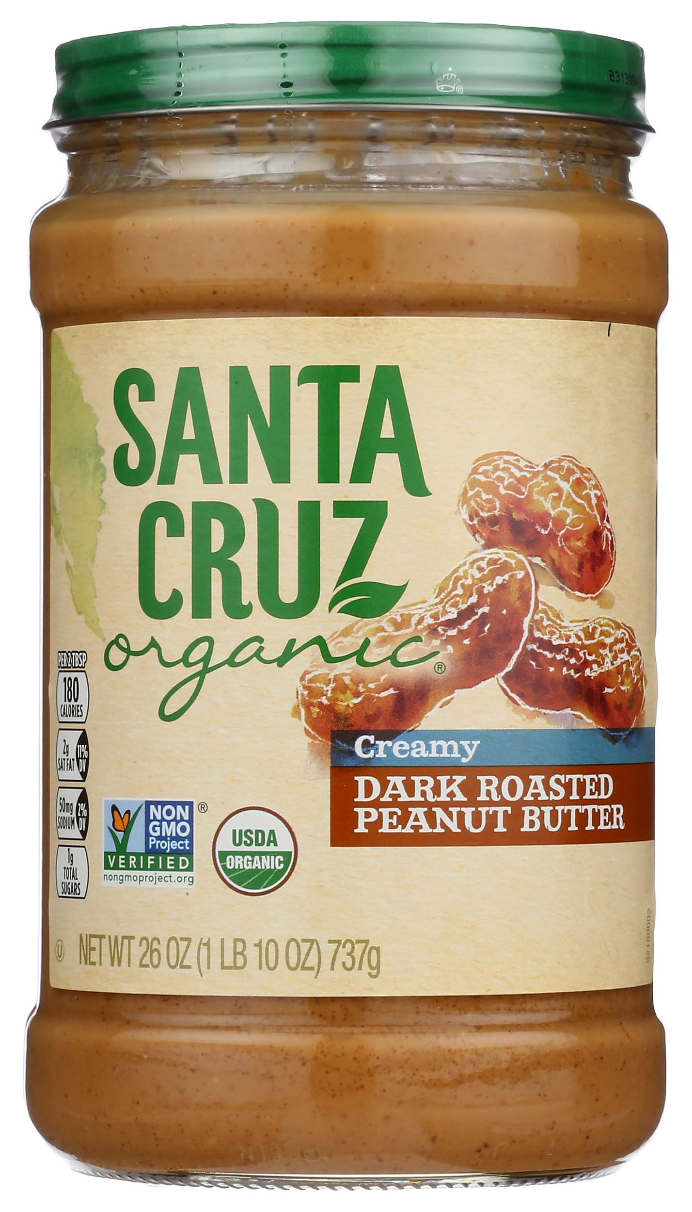Santa Cruz Organic - Peanut Butter Organic Dark Roast Creamy - Case Of 6-26 Ounces
