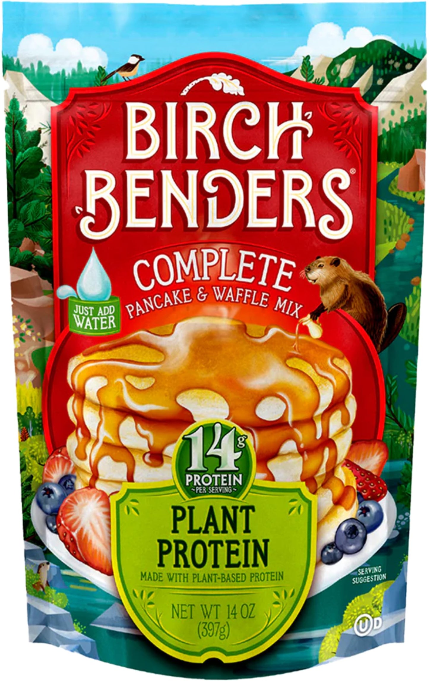 Birch Benders Plant Protein Pancake & Waffle Mix, 14 Oz