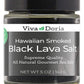 Viva Doria Hawaiian Smoked Black Lava Sea Salt, Fine Grain, 5 Oz Glass Jar