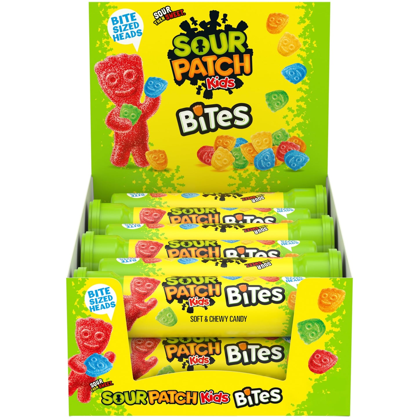 SOUR PATCH KIDS Bites Soft & Chewy Candy  12-1.8 oz Tubes