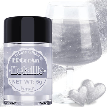 Edible Glitter - Metallic Luster Dust Edible for Drinks Cakes, Food Grade Cake Decorating Shimmering Glitter, Sprinkle Powder fo