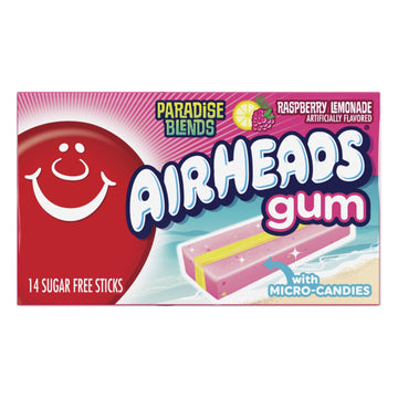 Airheads Candy, Chewing Gum, Raspberry Lemonade Flavor, Sugar Free, Xylitol, 14 Count (Pack Of 12)