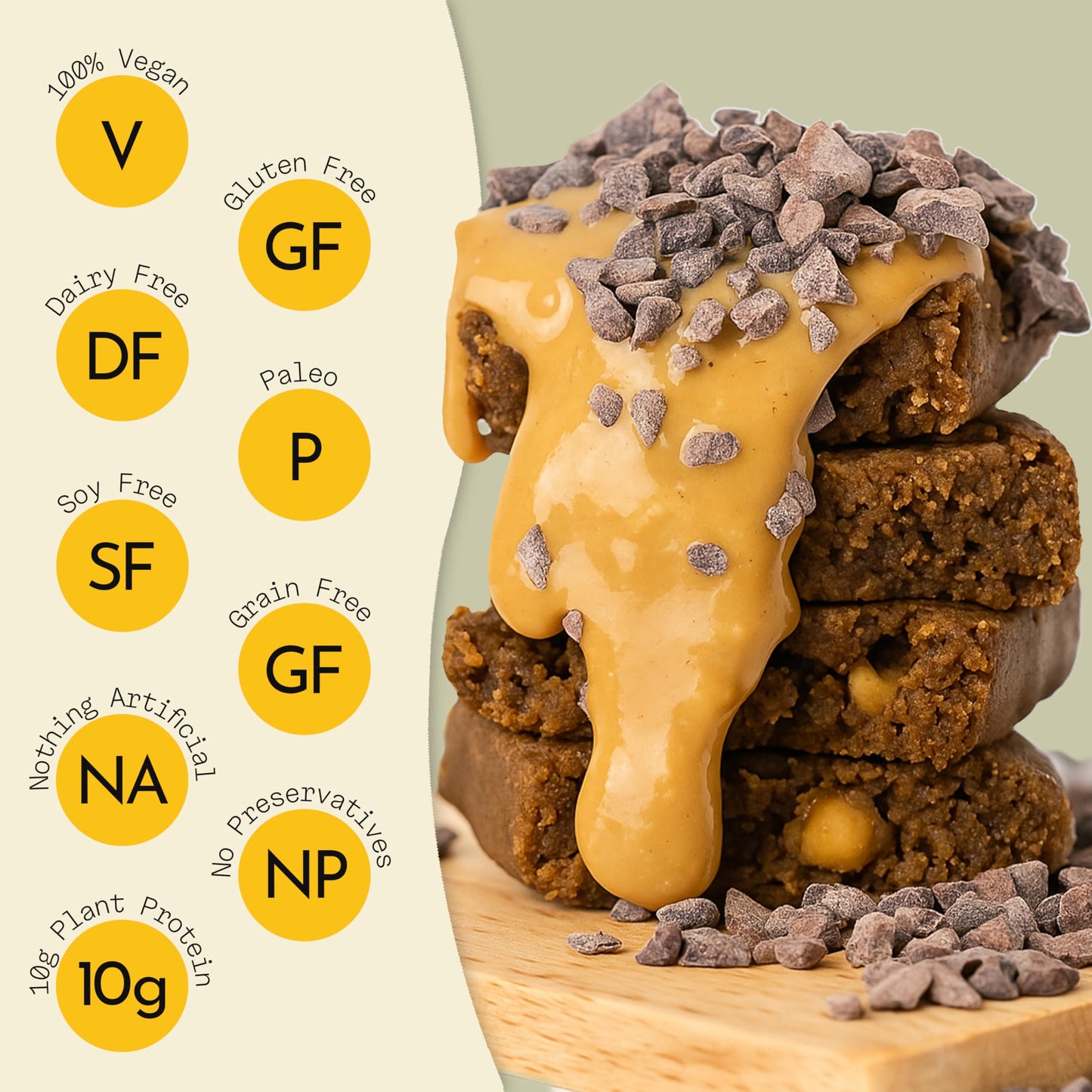 Send Bars Plant-Based Vegan Healthy Protein Bars, With Greens (Banana Bread, 8 Bars) – Only Real Ingredients, Zero Added Sugar, Gluten-Free, Dairy-Free
