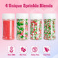 Twisweet Christmas Sprinkles 12oz, Red Green White Sprinkle for Cake Decorating, Edible Christmas Tree Sugar Sprinkles for Bakin