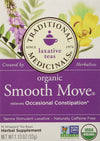 Traditional Medicinals Organic Smooth Move with Senna Herbal Tea, Relieves Occasional Constipation, (Pack of 2) - 32 Tea Bags To