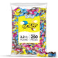 Toffix Sour Chews, Center-Filled Soft Chewy Candy, 250 Pieces of Individually Wrapped Snacks for Kids & Adults, Strawberry, Blue