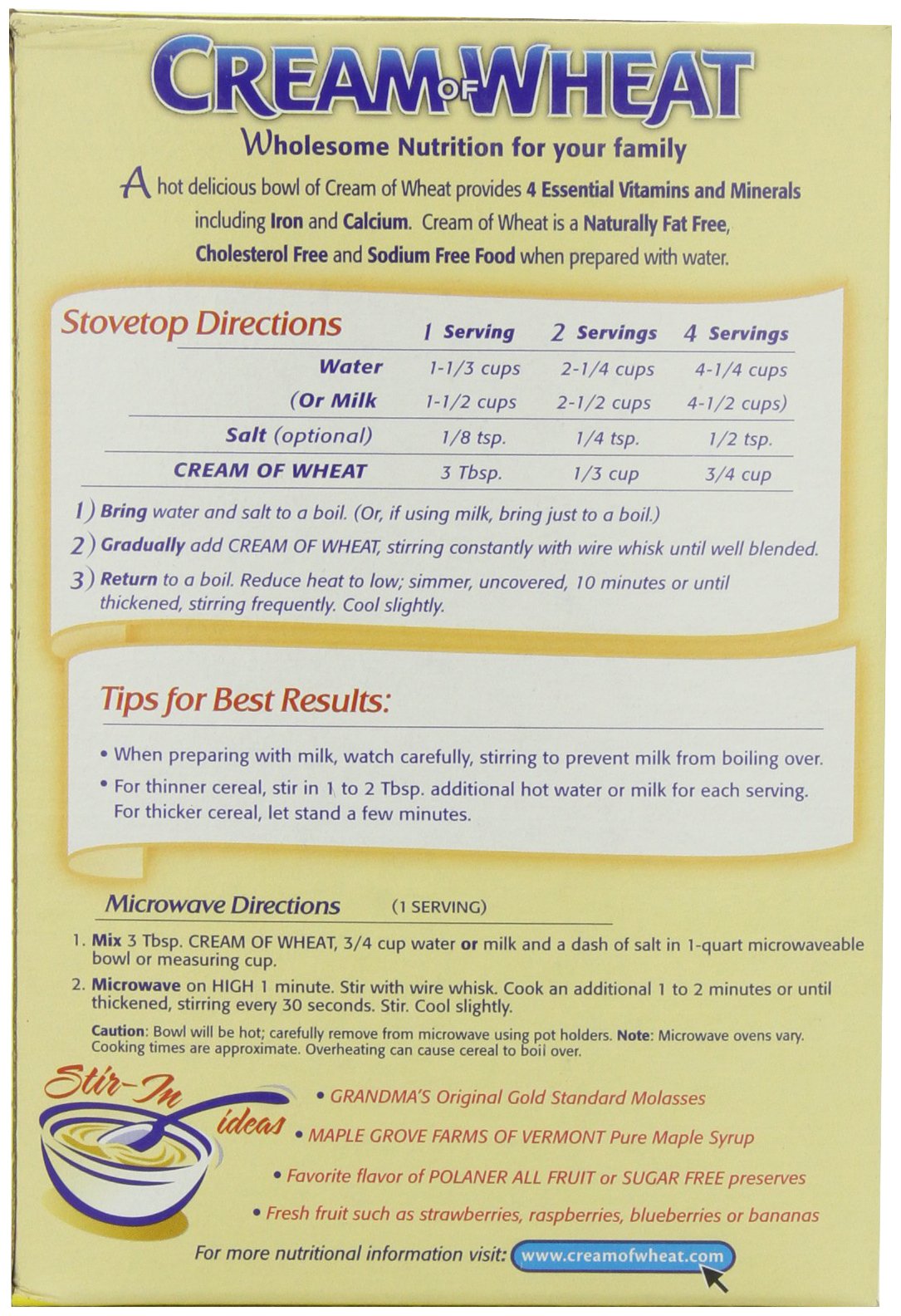 Cream Of Wheat, Original Stove Top, 10 Minutes, 28 Ounce Boxes (Pack Of 4)