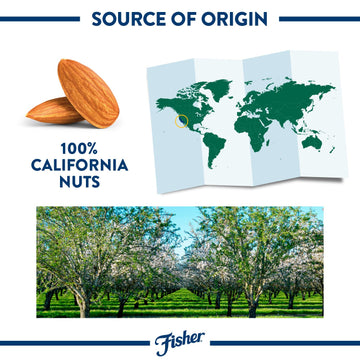 Fisher Unsalted Toasted Sliced Almonds, 10oz Resealable Bag, Brown, Vegan, Gluten Free, Perfect for Cooking, Baking & Snacking
