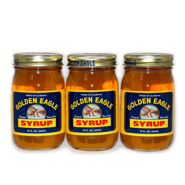 Golden Eagle Syrup Bundle, 15 Oz Jars of Golden Eagle Alabama Syrup (Pack of 3)