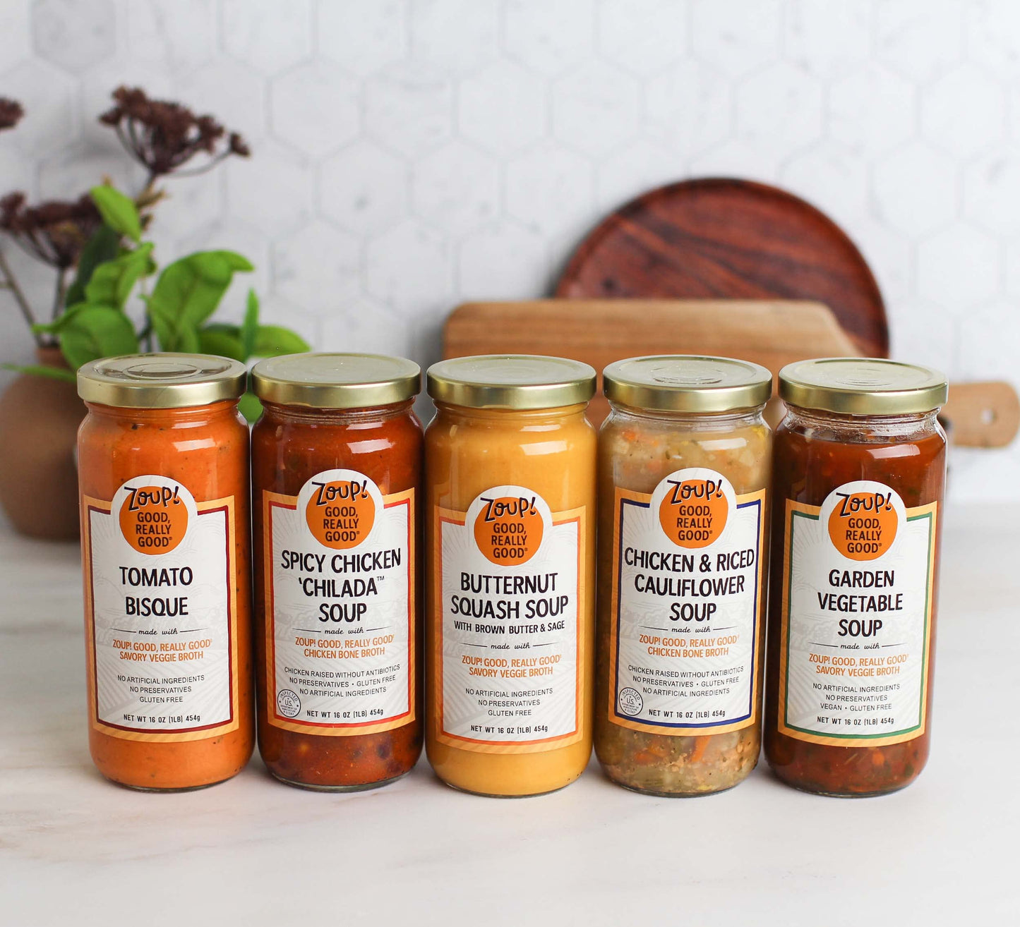 Zoup! Chicken & Riced Cauliflower Soup - Gluten Free, No Preservatives, 16 oz Ready to Serve