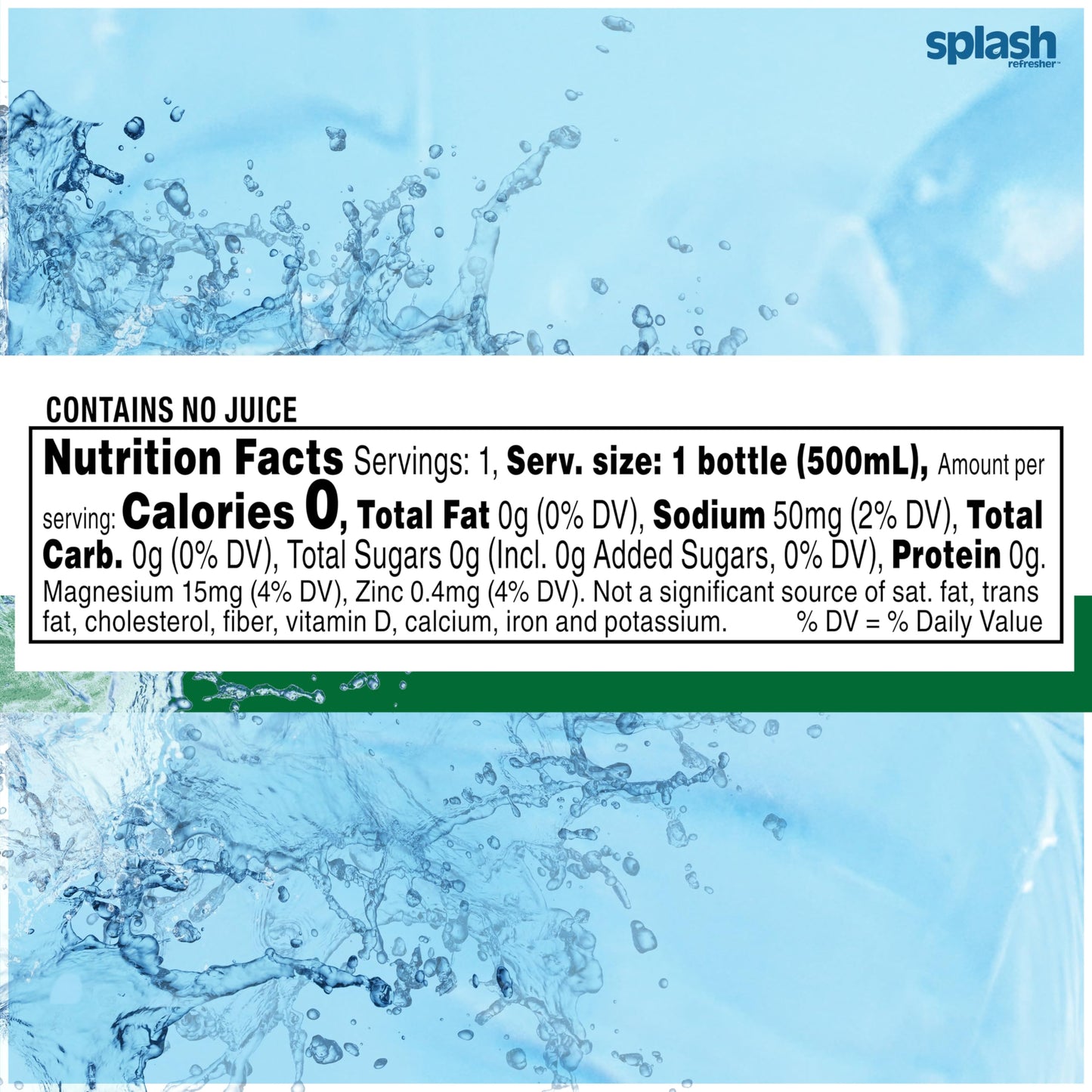 SPLASH BLAST Flavored Water Beverage, Lemon, 8 Fl Oz Plastic Bottles, 12 Pack, Clear