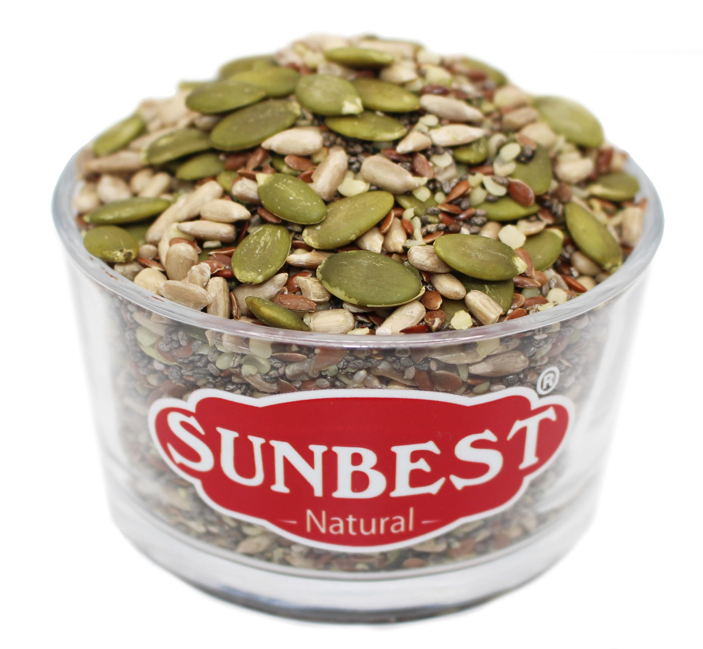 SUNBEST NATURAL Organic Super Seeds 2-Pack – 32 oz Blend of Pumpkin, Chia, Hemp, Sunflower & Flax – Vegan & Gluten-Free