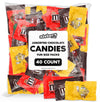 Bulk Assorted Chocolate Candy Fun Size Packs - 40 Count Individually Wrapped Variety Flavors Milk  Peanuts  Peanut Butter  Candy  for Parties  Pinatas  Office Snacks  and Buffets