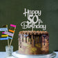 Sotpot Happy 50Th Birthday Cake Topper Silver Glitter 50Th Cake Toppers 50 Birthday Cake Decorations Cheers To 50 Fabulous Party