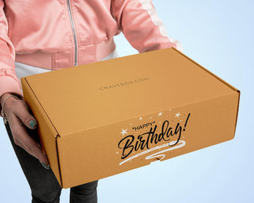 CRAVEBOX Birthday Celebration Care Package - 50 Count Snack Assortment Box for Kids, Teens, and College Students