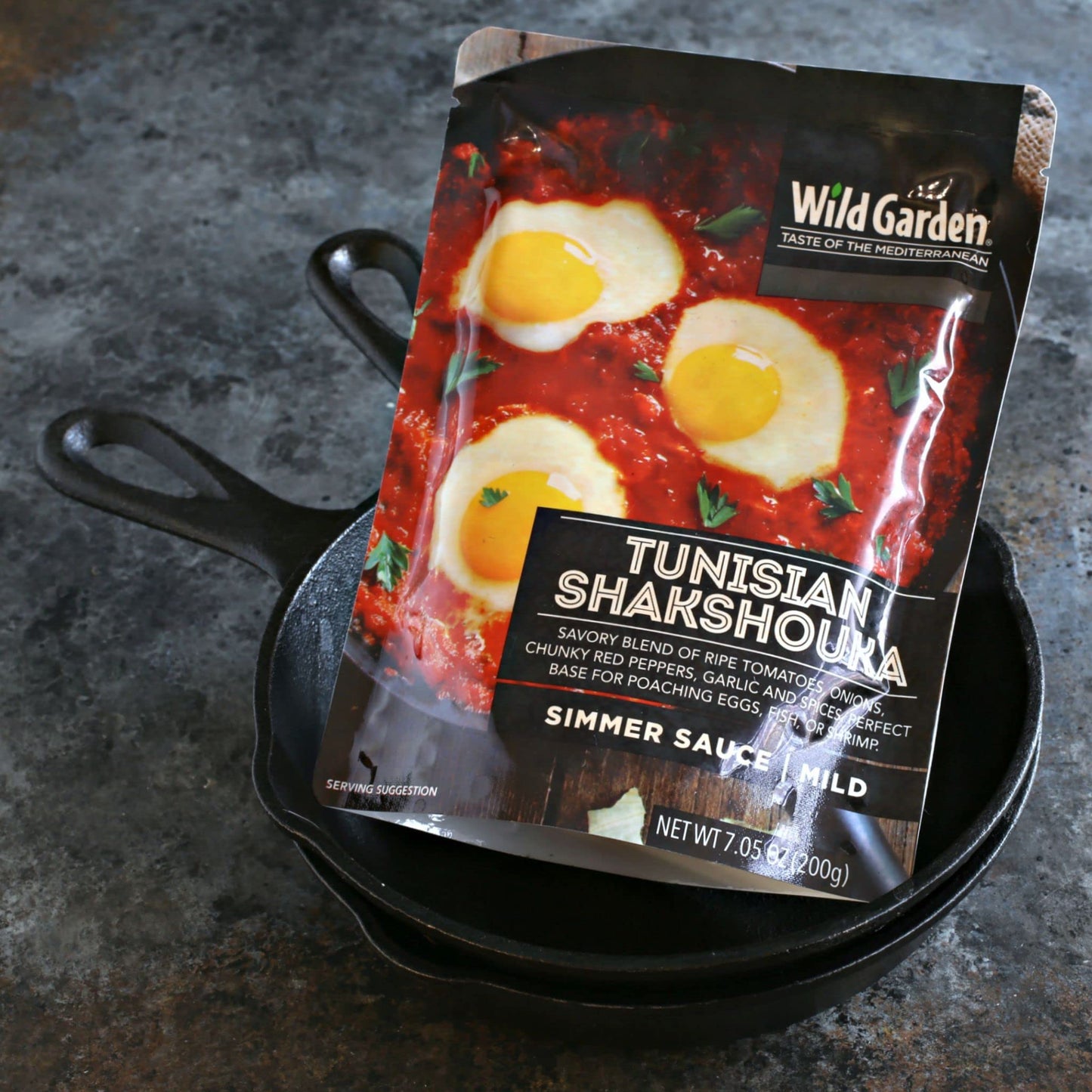 Wild Garden Ready-To-Go Gourmet Tunisian Shakshouka Marinade Simmer Sauce, 100% All Natural, No Additives, No Preservatives, Per