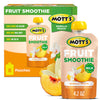 Motts Fruit Smoothies Vanilla Peach, 4.2 oz clear pouches, 8 Pack, Made With Milk, Made With Real Fruit, Good Source of Calcium,