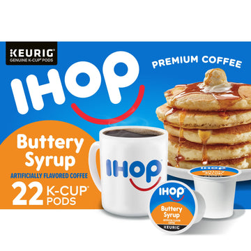 IHOP Buttery Syrup Flavored Keurig K-Cup Coffee Pods, 88 Count (Pack of 4)