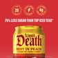 Liquid Death, Rest In Peach Iced Tea, 12-Pack (12 Oz Cans), Peach Flavored Back Tea, Low Calorie, No Artificial Sweeteners, B12