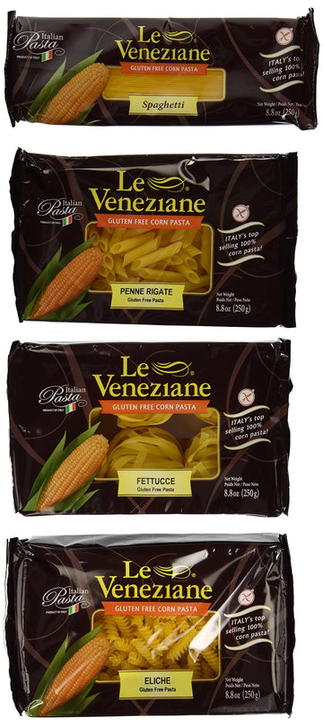Le Veneziane Gluten Free Pasta Variety Pack, 8.8 Ounce (Pack Of 4)