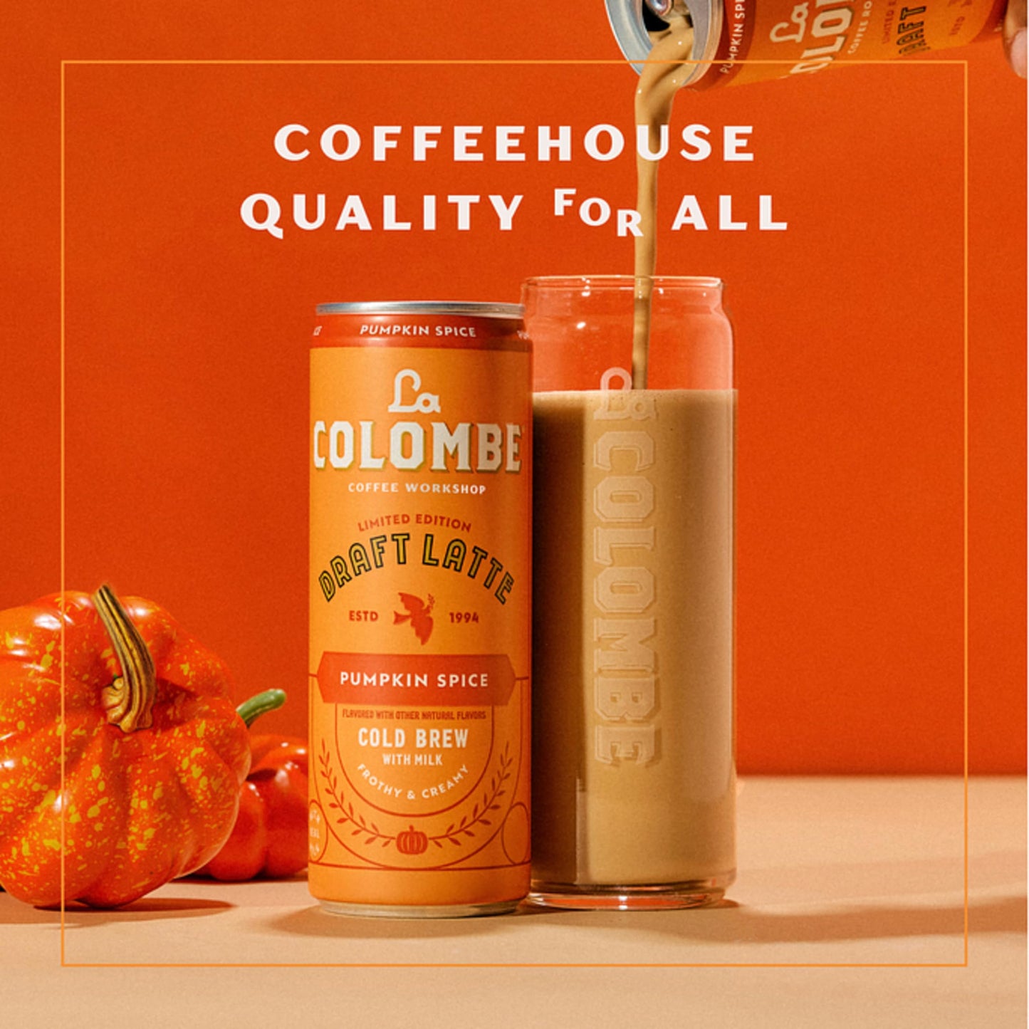La Colombe Pumpkin Spice Latte, 11 fl oz Cans, Pack of 12 - Seasonal Coffee Beverage